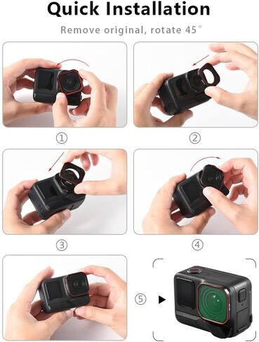 مرشح مضاد لـ FOG لـ Insta360 Ace Pro 2/Ace Pro/ACE عدسات إضافية من الزجاج البصري ، المرسل العالي ، طلاء متعدد الطبقات ، مقاوم للماء ، مضاد للقرعة in Kuwait