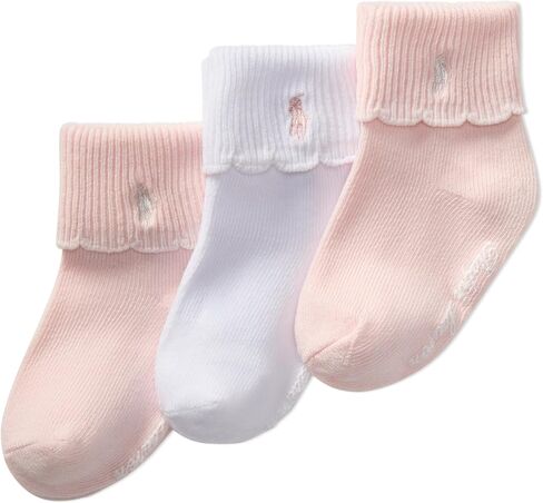 Polo Ralph Lauren Men's Socks Girls' Baby Scallop Turncuff Sock in Saudi Arabia