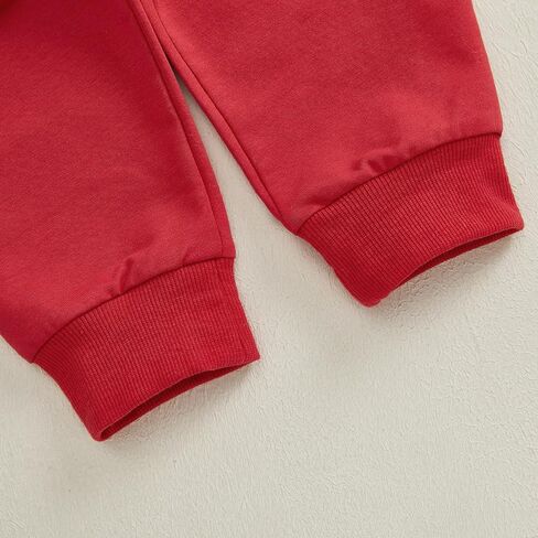 Thorn Tree Toddler Girl Valentines Day Clothes Set Bow Heart Printed Sweatshirt Solid Long Pants Winter Spring Outfits in Saudi Arabia