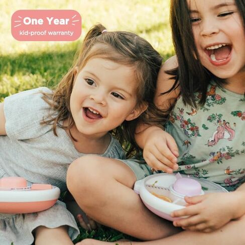 حزمة Gobe Kids Small Snack Spinner Flip مع حزام يدوي وورقة ملصقات - حاوية وجبة خفيفة قابلة لإعادة الاستخدام مع 5 موزع المقصورة والغطاء | BPA/PVC Free | غسالة الصحون آمنة | لا تسرب in Kuwait