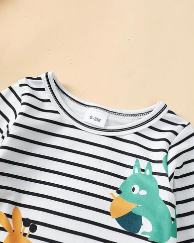 Newborn Baby Boy Clothes Fall Winter Cute Infant Outfits Long Sleeve Romper Hat Bodysuit Jumpsuits in Saudi Arabia