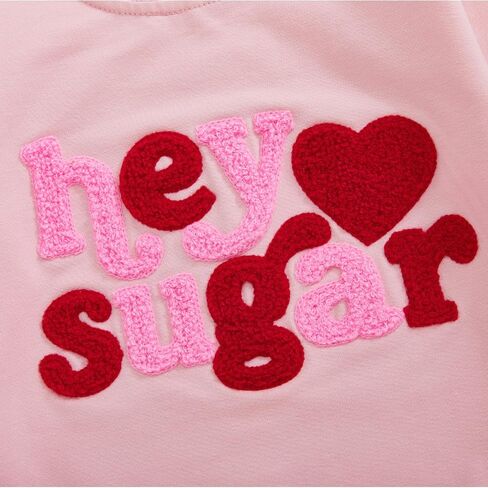 Infant Baby Boy Girl Valentines Day Outfit Love Embroidery Romper Bodysuit Long Sleeve Bubble Romper Fall Clothes in Saudi Arabia