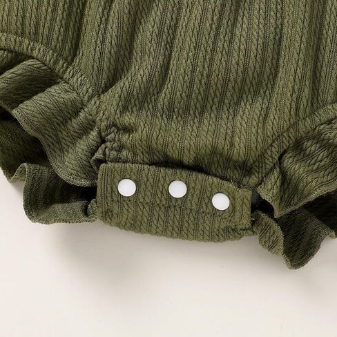 YOUNGER TREE Newborn Baby Girl Clothes Sweater Long Sleeve Ruffle Bow Romper Bodysuit Spring Fall Winter Outfits in Kuwait