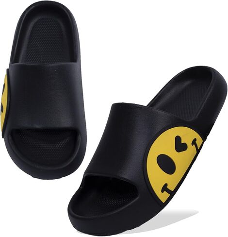 Sandals for Girls and Boys,Mens Slippers Sandals for Women,EVA Anti-Slip Indoor & Outdoor Kids Slippers Smile Face Open Toe Spa Bath Pool Gym House Casual Shower Shoes in Saudi Arabia