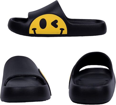 Sandals for Girls and Boys,Mens Slippers Sandals for Women,EVA Anti-Slip Indoor & Outdoor Kids Slippers Smile Face Open Toe Spa Bath Pool Gym House Casual Shower Shoes in Saudi Arabia