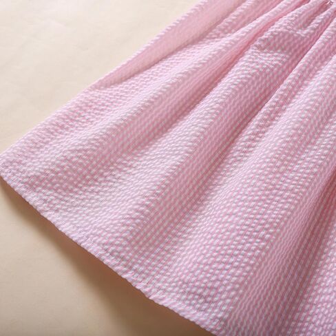 Karuedoo Toddler طفلة طفلة Seersucker Dress Fruckless بلا أكمام عارية الغيار حفلات الأميرة الأميرة أطفال الصيف Sundress in Kuwait