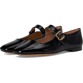 Sam Edelman Women's Michaela Mary Jane Flat, Black Patent Leather, 7