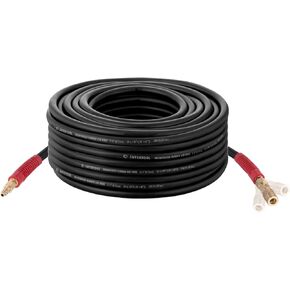 INTERTOOL 100ft Rubber Air Compressor Hose, 5/16" Diameter, All Purpose, Heavy Duty, Kink-Resistant Design, All-Weather, Industrial Brass Fittings, Quick Coupler, I/M Plug PT08-1733
