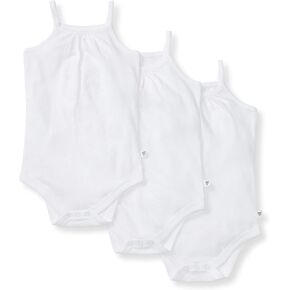 Burt's Bees Baby Unisex Baby 3-Pack Camisole Bodysuits, 100% Organic Cotton