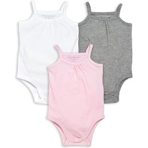 Burt's Bees Baby Unisex Baby 3-Pack Camisole Bodysuits, 100% Organic Cotton