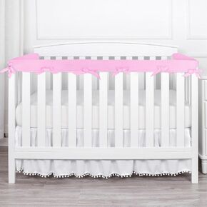 Cotton Breathable Corner Edge Strips-3 Pieces(1pc Long About 51 in,width7 in,2 Short About 27.5 in,Width 7 in) (Pink)