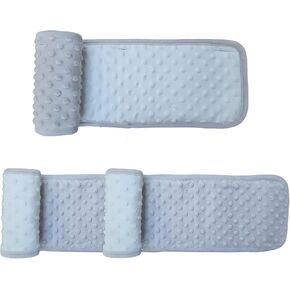 Rail Cover - Gray/White Reversible Teething Guard, Soft Minky Dot, One 51"x7" & Two 27.5"x7" Covers, Protects Rails, Prevents Bumps & Chewing, Rail Protector, Edge Guard Bumper