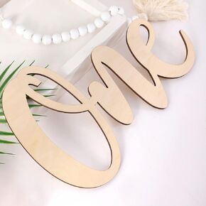 Wooden One Letter Sign for 1st Birthday - 1st Birthday Party Decoration, Wooden One Table centerpieces, One Standing Letters for 1st Birthday, for First Birthday Cake Smash Photo Props