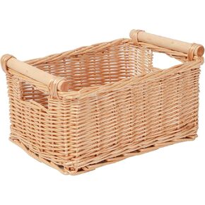 Wicker Baskets for Storage Baskets for Shelves Woven Basket for Storage Rectangular Baskets for Organizing Natural Wicker Storage Basket With Handle (Original)