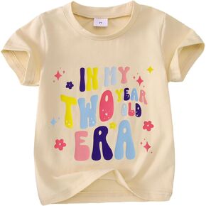 Birthday Girl Shirt Toddler Baby Girl in My Two-Seven Year Old Era Tshirt 2nd 3rd 4th 5th 6th 7th Bday Party Outfit