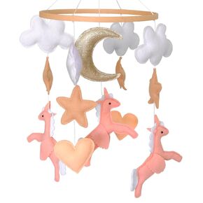 Woodland Baby Mobile, Woodland Mobile for Crib, Bear Crib Mobile for Boys, Nursery Mobile for Bassinet, Pack and Play, Bear Cloud Moon Star Mobile, Mountain Nursery Decor