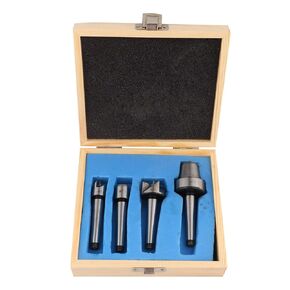 4pcs MT1 Wood Lathe Live Center Drive Spur Cup Woodworking Turning Tools with Wooden Box(MT1)
