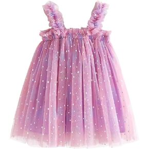 Baby Girls Tulle Tutu Dress 2024 Summer Birthday Party Tulle Polka Dot Dresses Size 6M-5T