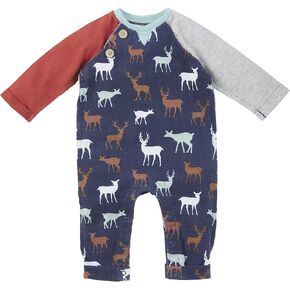 Mud Pie baby-boys Deer Print Bodysuit