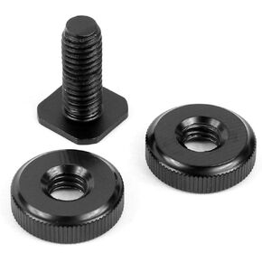 1/4" 3/8" Tripod Mount Screw to Flash Hot Shoe Adapter with 2 Nuts for DSLR SLR Cameras Photography Photo Studio Kit Accessory (3/8 inch)
