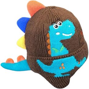 Children's Dinosaur Winter Hat with Ear Protection – Cozy and Stylish Beanie for Boys and Girls, Dinosaur-Themed Kids' Hat