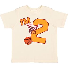 inktastic Im 2 Second Birthday Basketball Toddler T-Shirt
