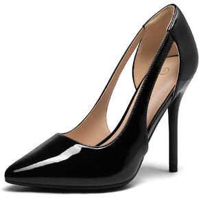mysoft Women's Stiletto Heels Pumps Closed Toe 4IN Cut Out High Heels Pointed Toe Dress Shoes
