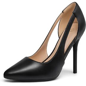 mysoft Women's Stiletto Heels Pumps Closed Toe 4IN Cut Out High Heels Pointed Toe Dress Shoes in Kuwait