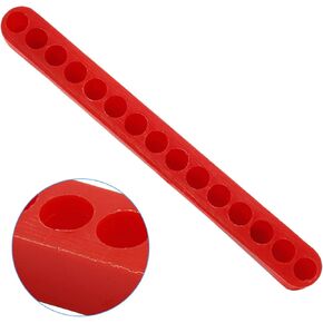 20 Pcs Screwdriver Bit Holders 15 Holes Hex Shank Screwdriver Storage Case Screwdriver Head Holder Organizer Plastic Drill Bit and Driver Bit (Red, 15 Holes)