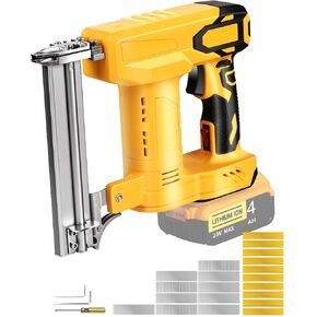 18 Gauge Brad Nailer/Narrow Crown Stapler Compatible with Dewalt 20V MAX Battery(NO Battery) 2 in 1 Cordless Nail Gun with 1000 Nails and 1000 Staples for Home Improvement, DIY and Woodworking