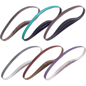 18 Pack 3/8 x 21 Inch Sanding Belts, 3/8 x 21 Sanding Belts for Makita 3/8x21 File Belt Sander 9032 XSB01Z XSB01TJ, 3 PCS Each of 120 240 400 600 1000 2500 Grit 3/8x21 Sanding Belt