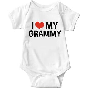 I Love My Grammy Baby Girls Boys Bodysuit Newborn onesie Short Sleeve Infant Romper 0-24 Months
