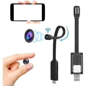USB Plug Mini Camera, HD 14mm Ultra Compact Camera Lens, Motion Detection, Support 128GB, Camera for Remote Viewing