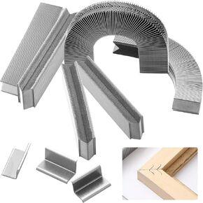 Therwen 400 Pcs V Nails for Hardwood Graphics Framing Hardware Frame Joiner Strong Picture Frame Nails for Joining Wood Corners or Stretcher Bars (3/8 Inch, 10 mm)