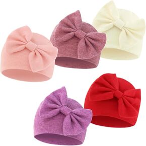 قبعات مستشفى الأطفال حديثي الولادة قبعة القوس الرضيع قبعات القطن القطن القطن Toddler Rabbit Ear Hat لمدة 0-6 أشهر