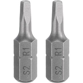 HARFINGTON 2pcs Square Screwdriver Bit R1 1/4" Hex Shank 25mm/1" Length Magnetic 4 Point Hex Bits S2 Steel Industrial Grade Electric Screw Driver Bit 3.5mm Rod