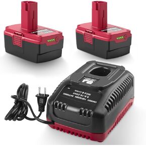 2 Pack 11098 19.2V 6Ah Replacement 140152004 Lithium & NiCd Battery Charger Combo Compatible with Craftsman 315.CH2030, 315.CH2021, 315.PP2011, 1425301, 130279005, 1323903, 11375, 11376