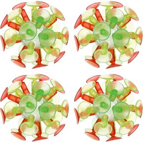 TOYMYTOY 4PCS Kids Multicolored Suction Cup Ball Flash Luminescence Plaything Party Toy for Children