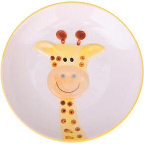 MERRYHAPY Giraffe Pattern Ceramic Plate for Boy Girl Porcelain Feeding Dish for Boy Girl and Toddlers Fun and Tableware for Mealtime