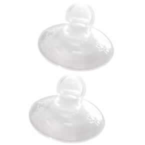 Mam Pacifier Mam Pacifier 2 Pcs Silicone Corrector Puller Extender Retraction Cups with Case for Flat and Inverted L Cream Cream