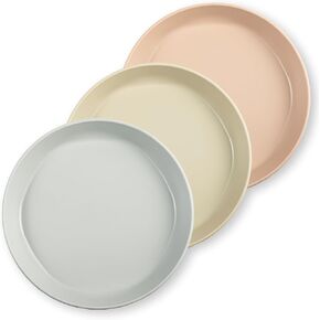 Tiny Twinkle Tableware 3 Pack Dish Set- BPA-Free Cups, Plates and Bowls Sets For Kids and Toddlers - Polypropylene Plastic Dinnerware Set (Rose, Peach, Lilac) Plate