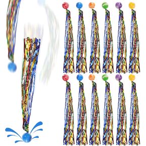 TOYANDONA 40pcs Bouncy Balls for Kids, Bouncy Balls with Streamers Bounce Balls 23mm Bouncy Balls Rubber Bouncing Balls for Kids Party Favors Birthdays Classroom Prizes