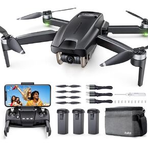Ruko GPS Drone with Camera 4K for adults, 90 Min Long Flight, Auto-return 245g Foldable Quadcopter for Beginners, Follow Me, Circle Fly, Waypoints, Brushless Motor, 5Ghz WiFi Video Transmisson