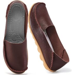 Ecetana Loafers for Women Penny Shoes Comfortable Slip On Casual Womens Loafers Fashion Moccasins Lightweight Round Toe Driving Flats Boat Shoes