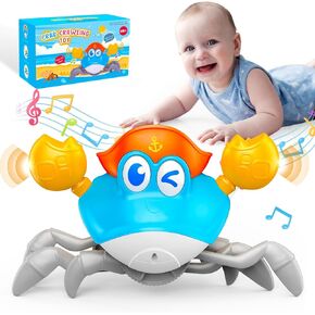 Crawling Crab Baby Toy, Infant Tummy Time Baby Toys 6-12 12-18 36 Months Toys for 1-3 Year Old Boys Learning Crawl System Music for 1-3 Year Old Toddler Kids Sensory Development Toy Birthday Gifts