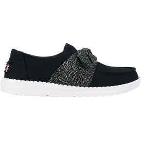 HEYDUDE Wendy Bow Essentials Black Size 7, Women’s Shoes, Women’s Slip-on Loafers, Comfortable & Light-Weight