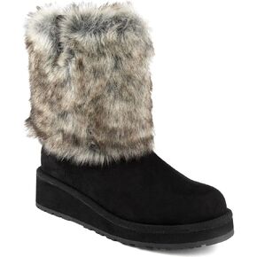 LONDON FOG Womens Patty Cold Weather Snow Boot Warm Lined Winter Boots Faux Fur