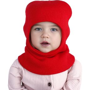 YATEEN Baby Winter Hat Scarf Set Kids Warm Windproof Knit Hood Fleece Hat