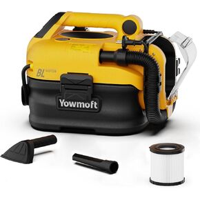 3 in 1 Shop Vac Cordless and Corded, Versatile Power Source with Tire Inflator and Blower Function, 2.5 Gallon Portable Shop Vacuum Wet and Dry for Dewalt 20V Battery, Small Shop Vac (Tool Only)