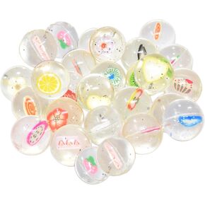 25 Bouncy Balls for Kids Party Favors | Clear Bouncy Ball 27mm | Superball Small Rubber Balls for Kids